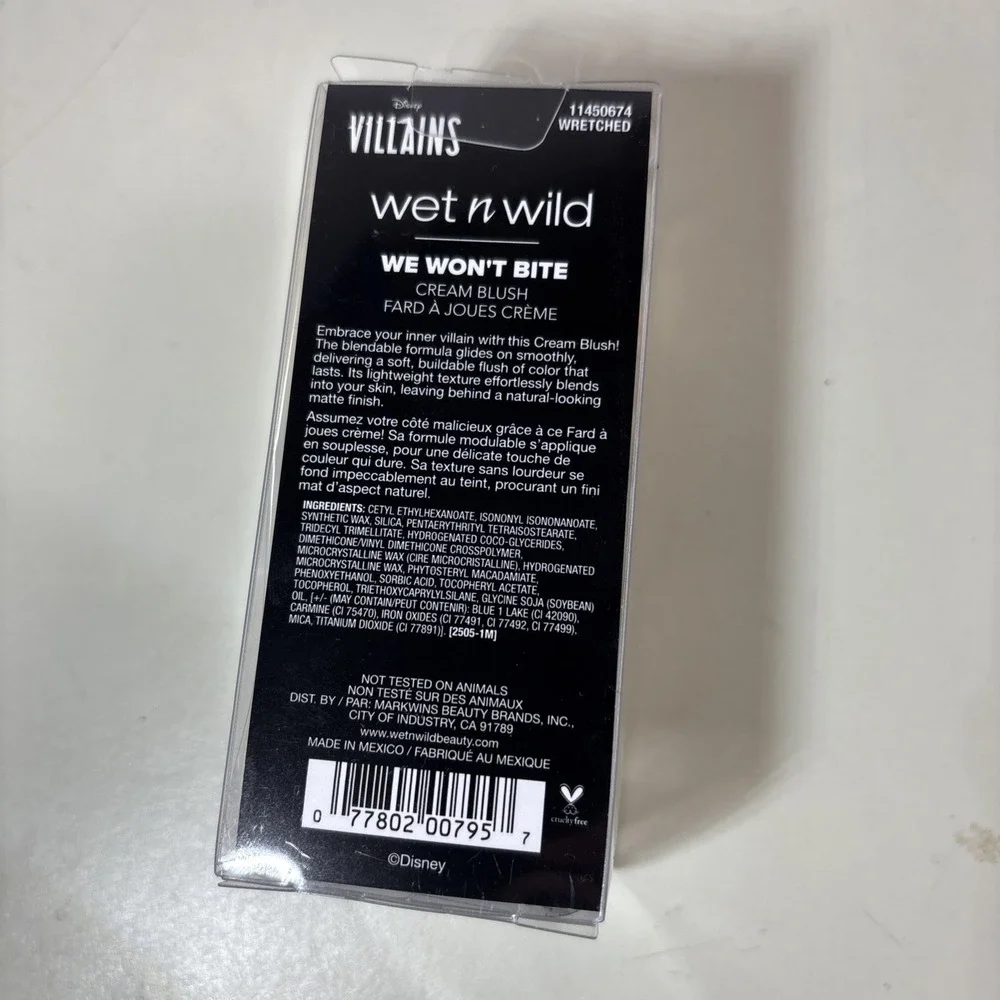 Wet N Wild Disney Villains We Won't Bite Cream Blush Villainous Queen Lot of 7